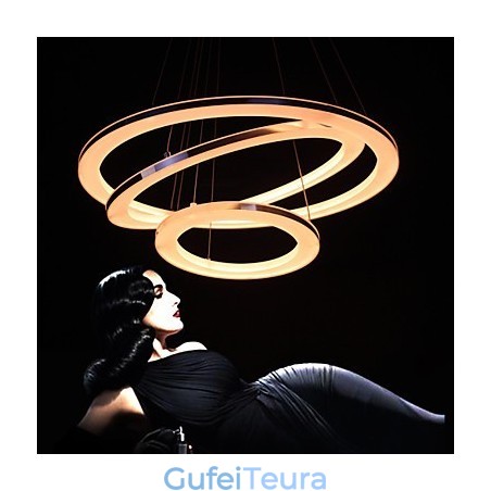 מנורת תליון מודרנית 3 טבעות מנורת תליון אקריליק