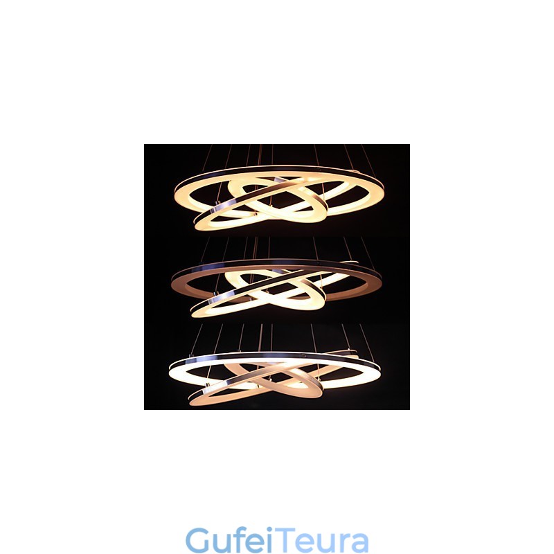 מנורת תליון מודרנית 3 טבעות מנורת תליון אקריליק