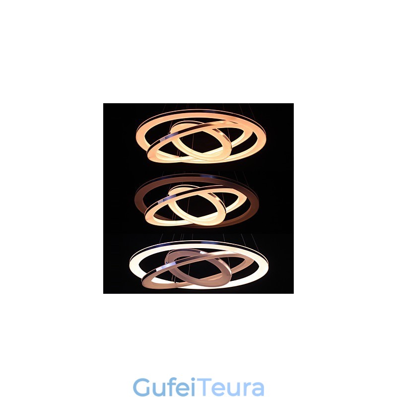 מנורת תליון מודרנית 3 טבעות מנורת תליון אקריליק