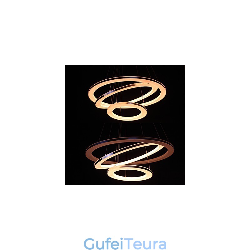 מנורת תליון מודרנית 3 טבעות מנורת תליון אקריליק