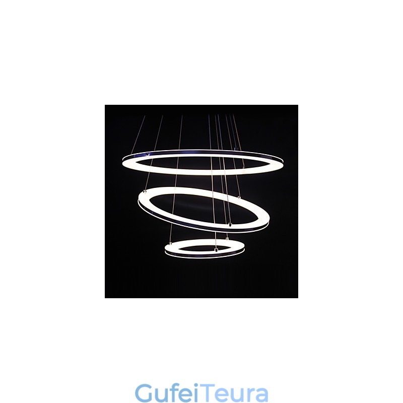 מנורת תליון מודרנית 3 טבעות מנורת תליון אקריליק