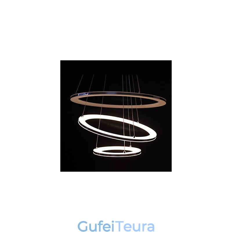 מנורת תליון מודרנית 3 טבעות מנורת תליון אקריליק