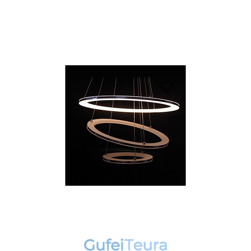 מנורת תליון מודרנית 3 טבעות מנורת תליון אקריליק