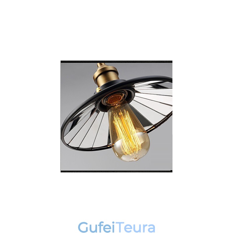 וינטג' Pully Pendant Light 3 Island Foyer Metal+ Galss בתוך גוון