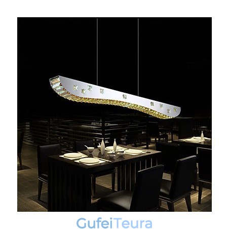 אור תליון קריסטל כרום מתכת תליון אור ענבר או קריסטל שקוף