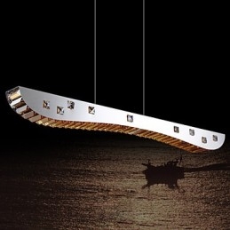 אור תליון קריסטל כרום מתכת תליון אור ענבר או קריסטל שקוף