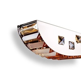 אור תליון קריסטל כרום מתכת תליון אור ענבר או קריסטל שקוף