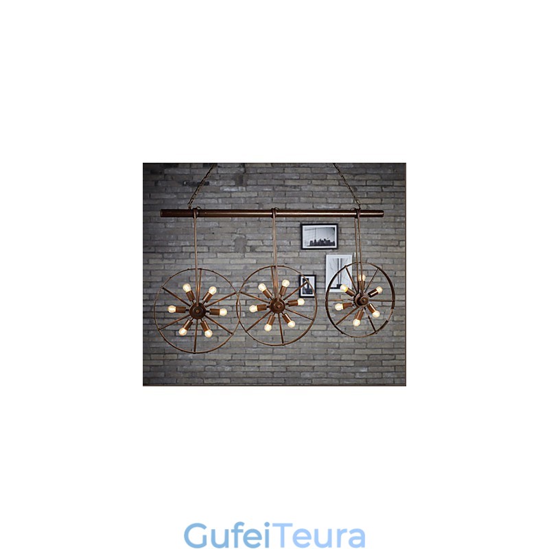 גלגל ברזל Retro Cafe Chandelier Chandelier