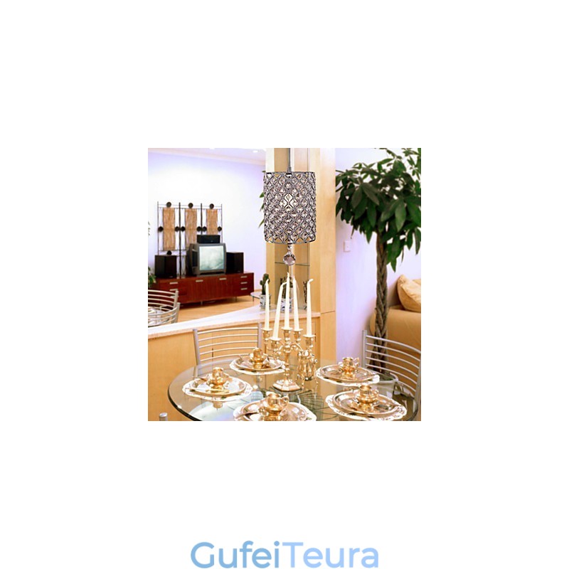 אור תליון טיפת קריסטל בסגנון צילינדר