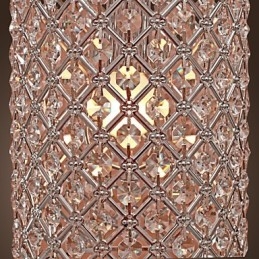 אור תליון טיפת קריסטל בסגנון צילינדר