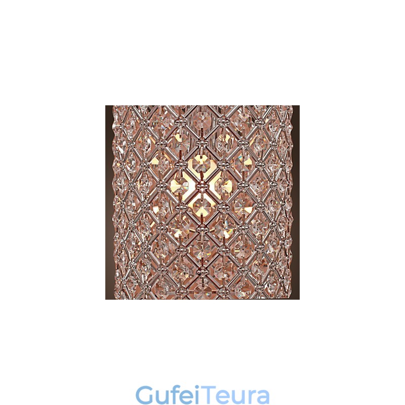 אור תליון טיפת קריסטל בסגנון צילינדר