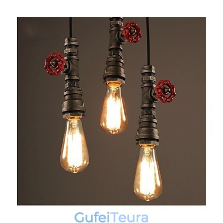 מנורת תלייה רטרו מעשה תפקיד אופינג קישוט לופט מנורת תליון צינור תעשייתי כפרי