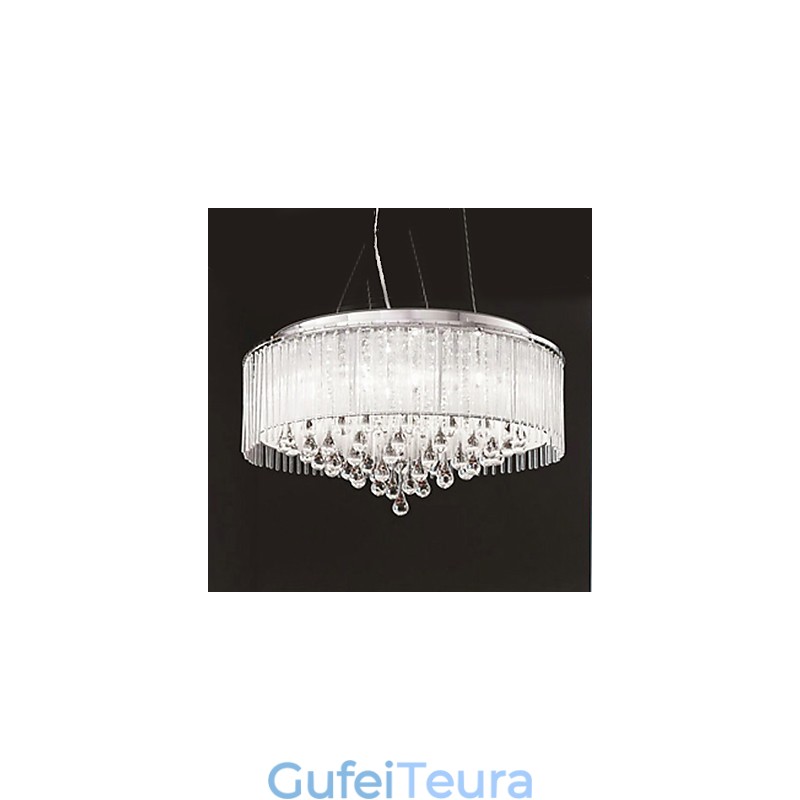 אור תליון כרום קריסטל מודרני מודרני תוף