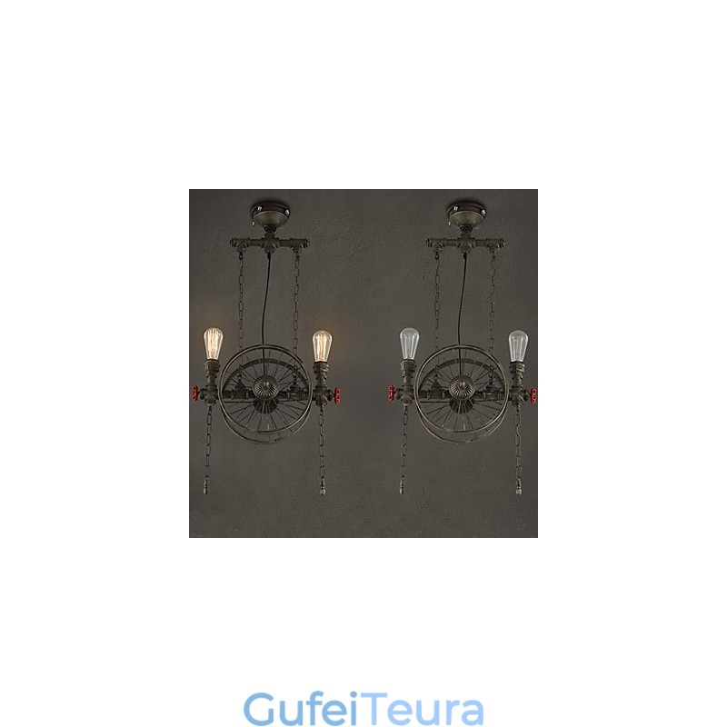 נברשת גלגל ברזל אמריקאי