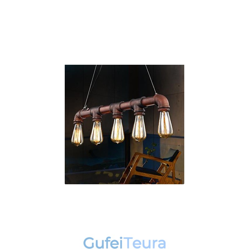 מרפסת תעשייתית כפרית אמריקאית לופט צינור צנרת