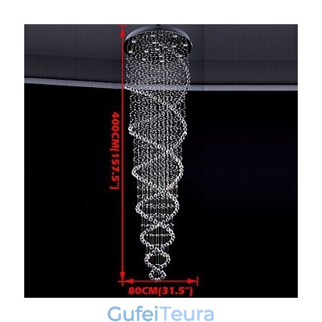 תאורה תליון קריסטל תקרה מנורות 13 אורות מודרני כסף Canpoy שקוף K9 גופי קריסטל