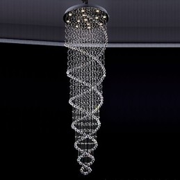 תאורה תליון קריסטל תקרה מנורות 13 אורות מודרני כסף Canpoy שקוף K9 גופי קריסטל