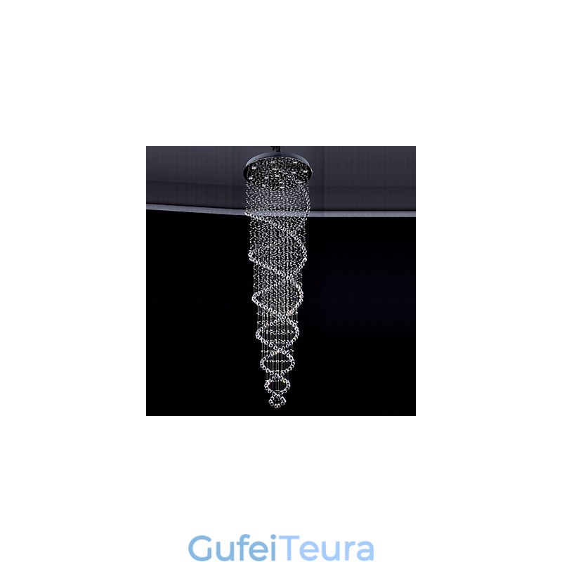 תאורה תליון קריסטל תקרה מנורות 13 אורות מודרני כסף Canpoy שקוף K9 גופי קריסטל