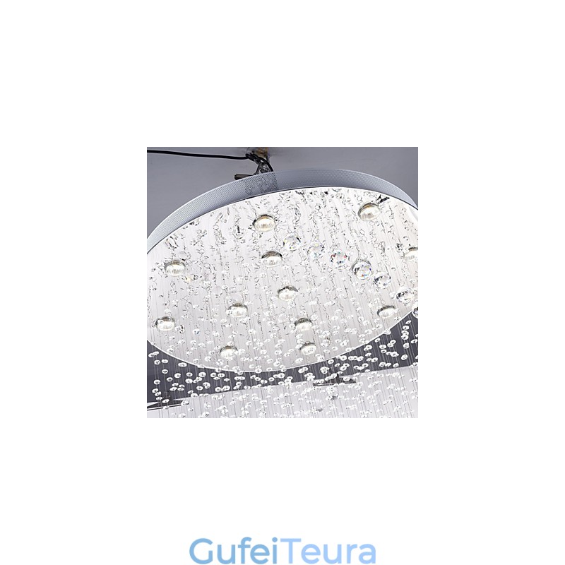 תאורה תליון קריסטל תקרה מנורות 13 אורות מודרני כסף Canpoy שקוף K9 גופי קריסטל