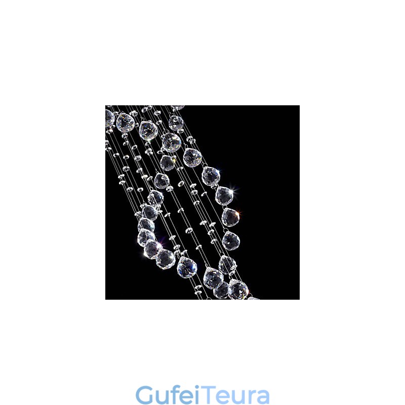 תאורה תליון קריסטל תקרה מנורות 13 אורות מודרני כסף Canpoy שקוף K9 גופי קריסטל