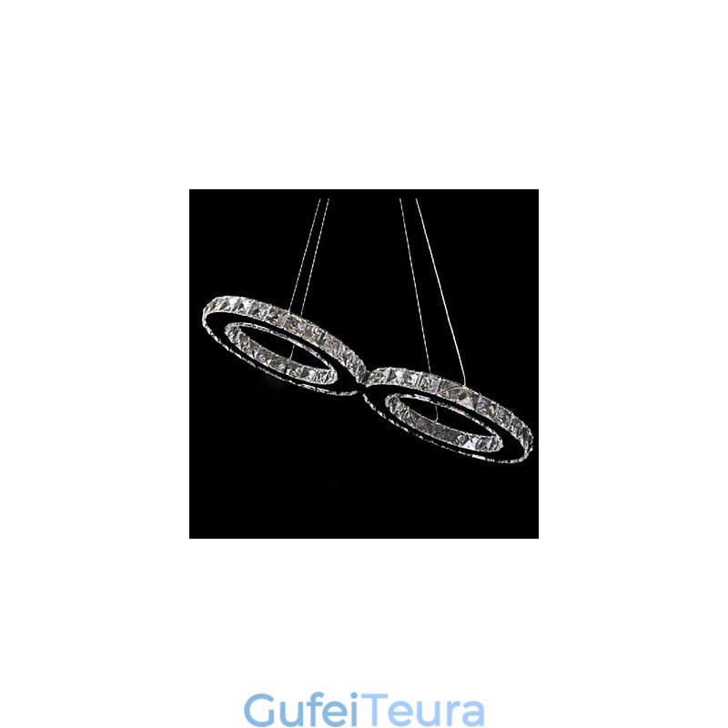 אור תליון מתכת קריסטל כרום עכשווי