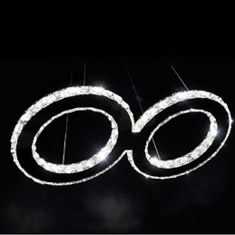 אור תליון מתכת קריסטל כרום עכשווי