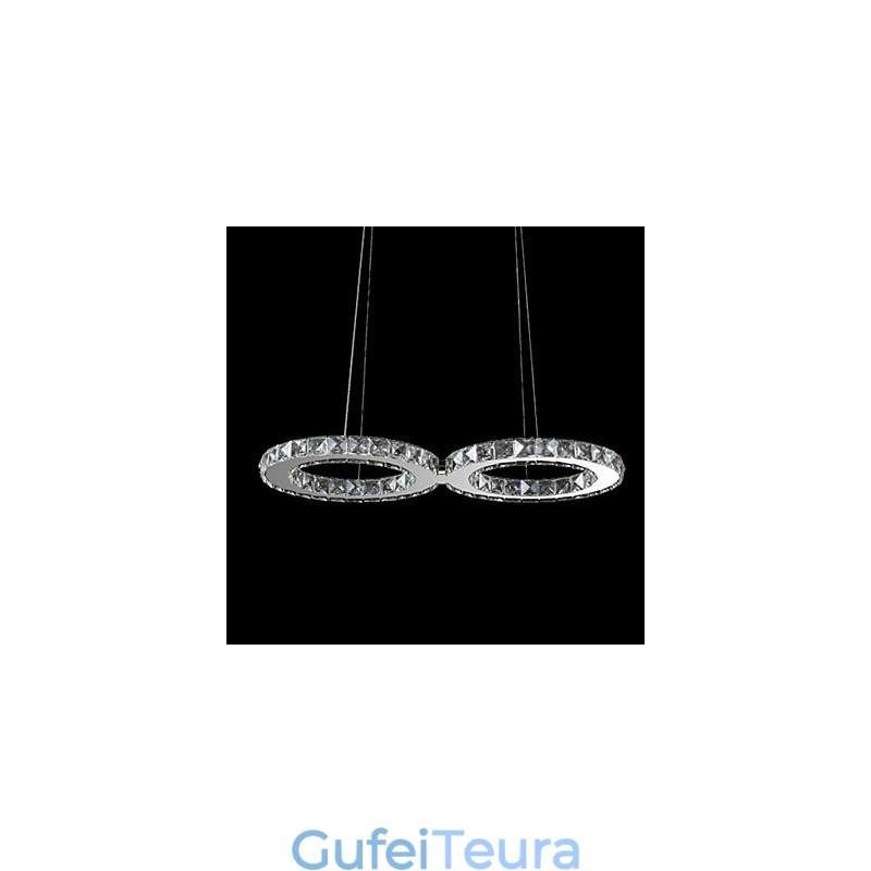 אור תליון מתכת קריסטל כרום עכשווי