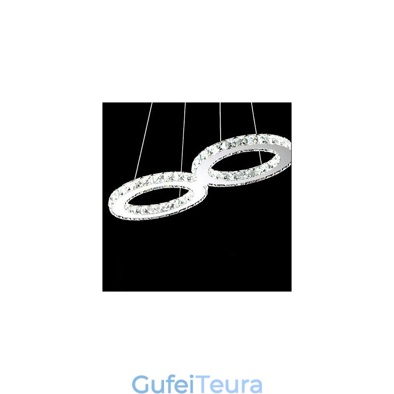 אור תליון מתכת קריסטל כרום עכשווי