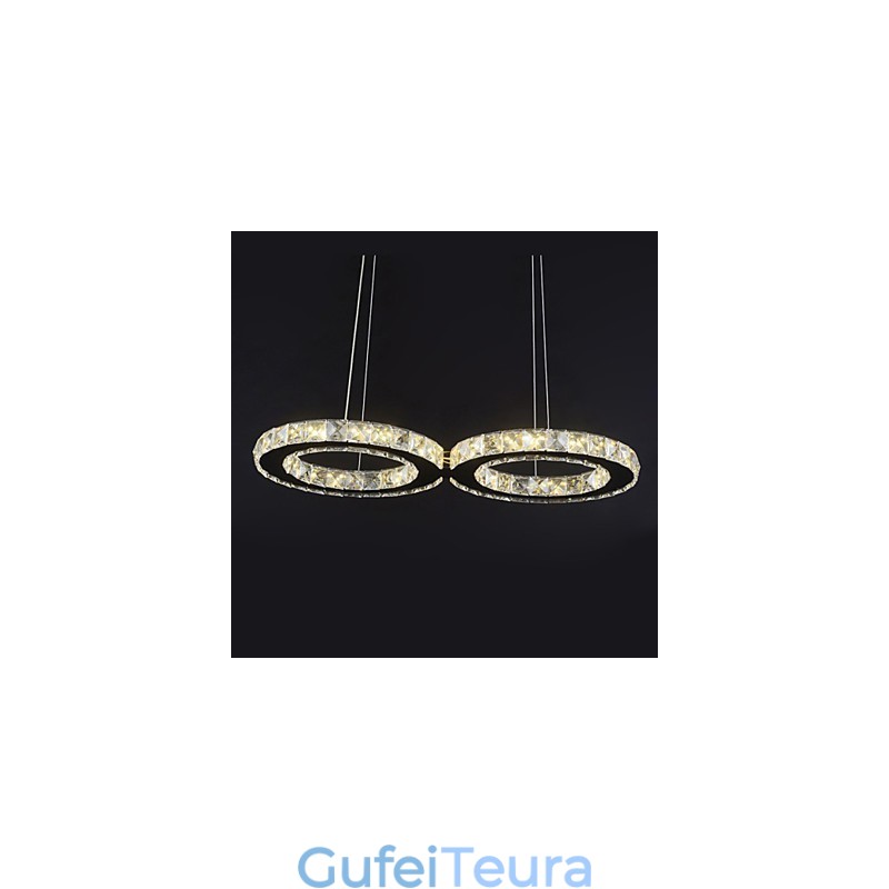 אור תליון מתכת קריסטל כרום עכשווי