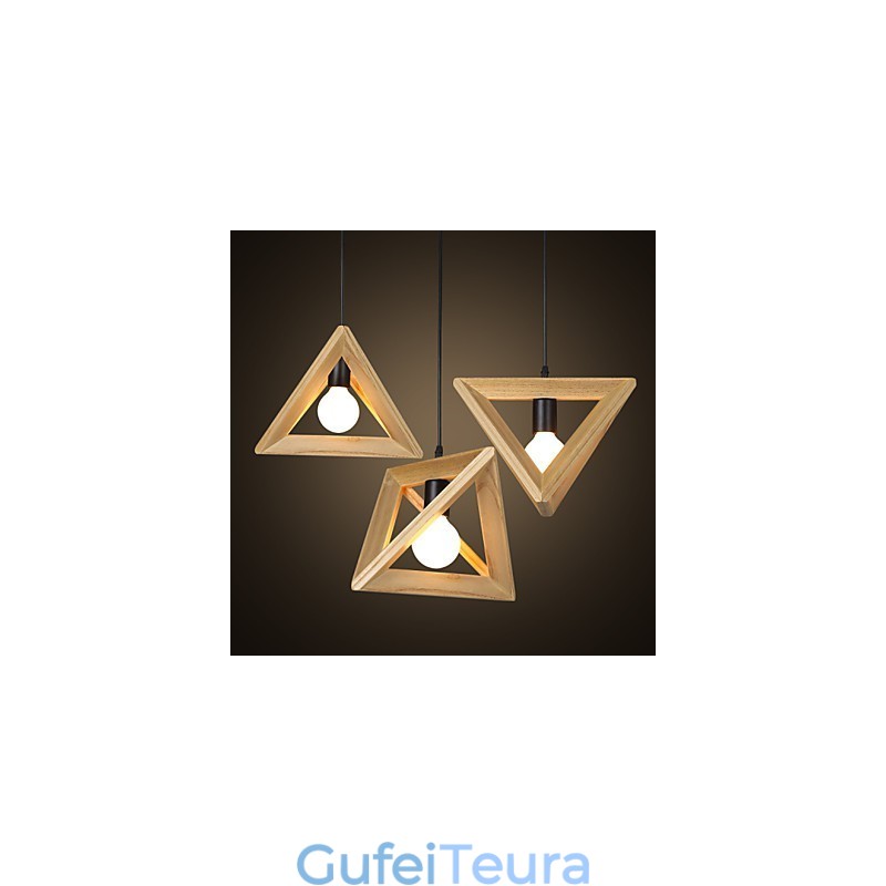 סגנון אירופאי ארץ יצירתי משחזר דרכים עתיקות יומין תיבת עץ משולשת Droplight