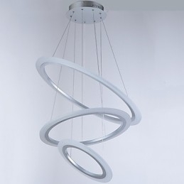 מנורות תליון אקריליק תאורת תקרה נברשת עם DIY 3 טבעות