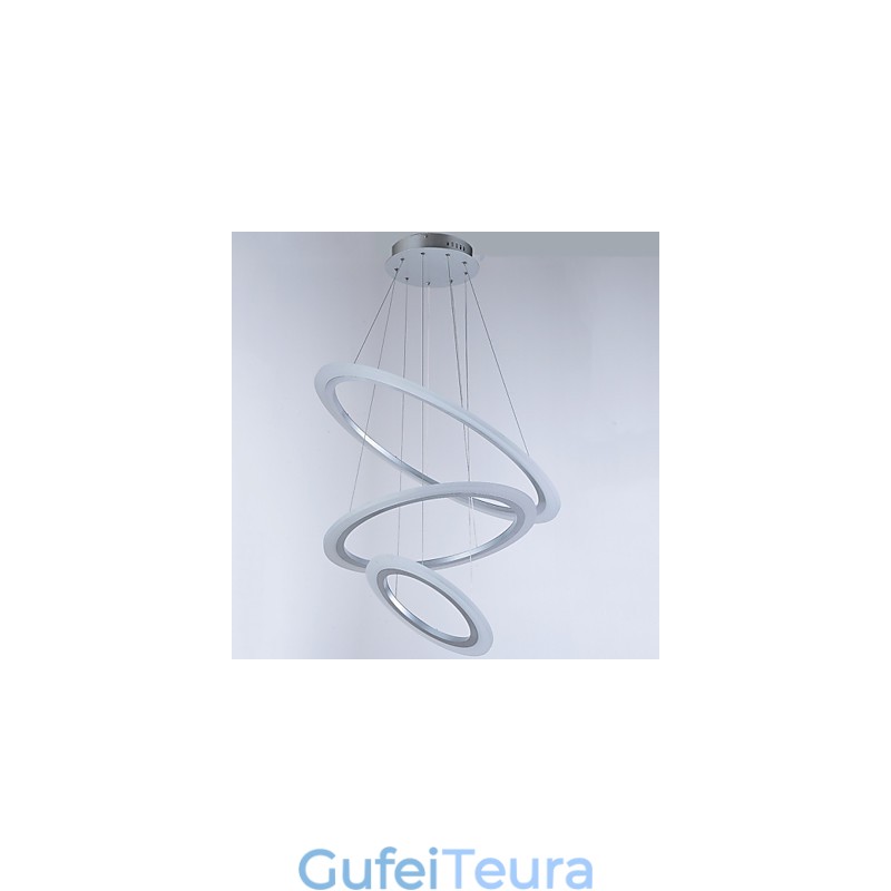 מנורות תליון אקריליק תאורת תקרה נברשת עם DIY 3 טבעות