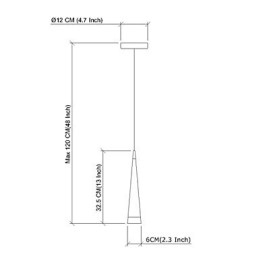 אור תליון מתכת כרום מודרני מודרני