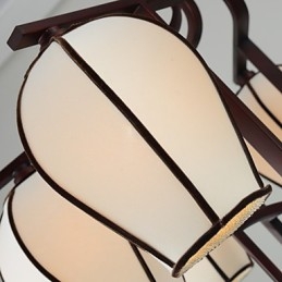 כפרי לודג' נברשת מתכת מצופה אלקטרו בסגנון מיני וינטג'