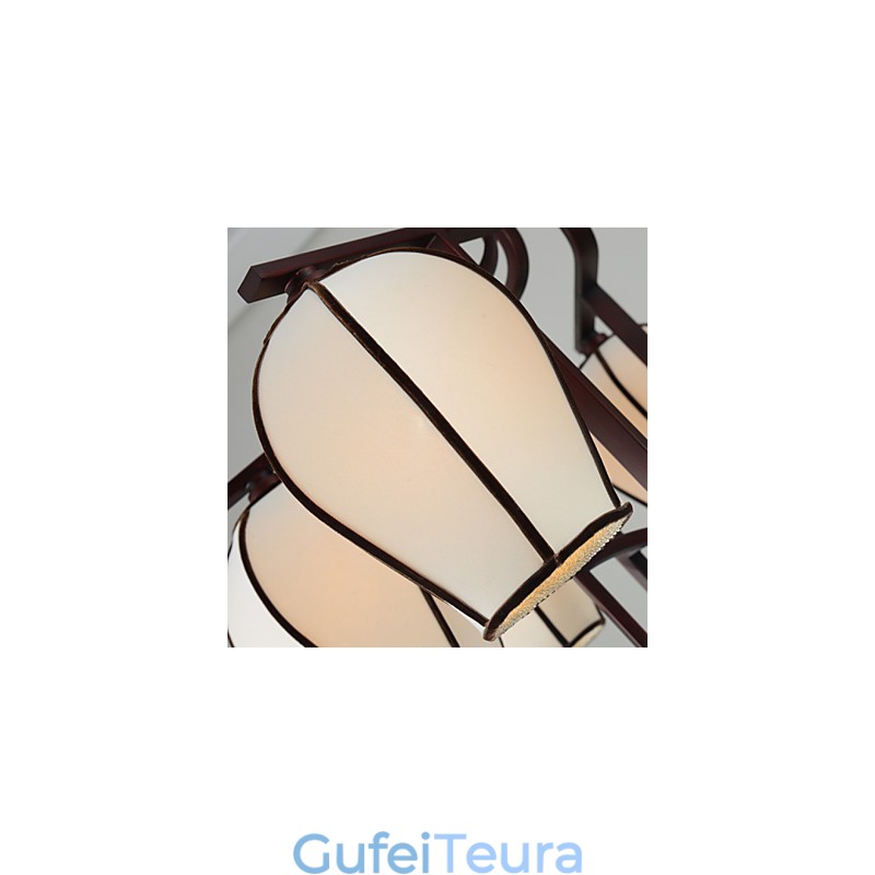 כפרי לודג' נברשת מתכת מצופה אלקטרו בסגנון מיני וינטג'