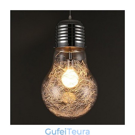 רעיונות פשוטים עם נורה גדולה נברשת זכוכית מנורת Droplight