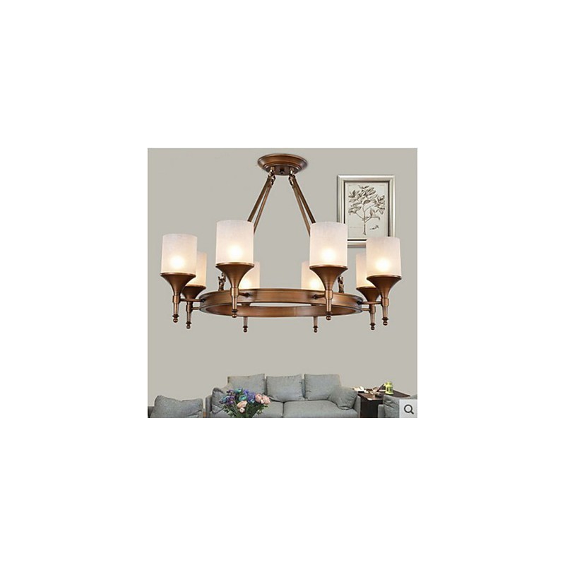 נברשת ברזל יצוק רטרו פסטורלית