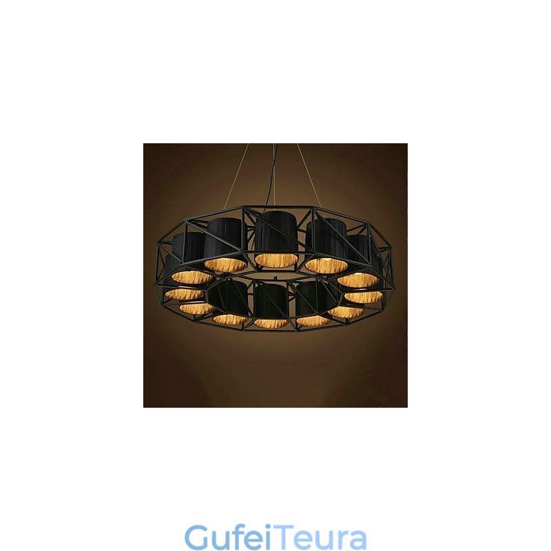 מוסך אור תליון מתכת ציור וינטג'