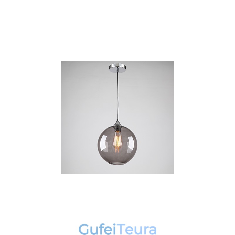 אור תליון זכוכית מודרני בעיצוב בועות אפור עשן עגול