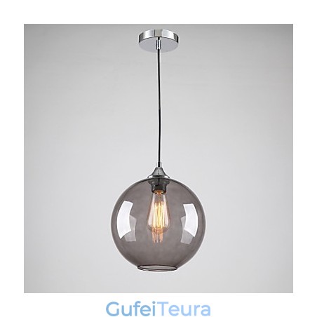 אור תליון זכוכית מודרני בעיצוב בועות אפור עשן עגול