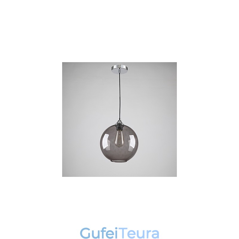 אור תליון זכוכית מודרני בעיצוב בועות אפור עשן עגול