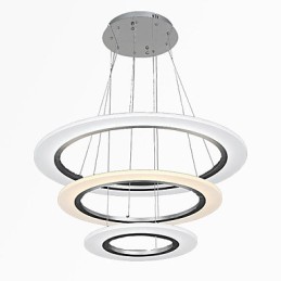 3 טבעת צורת DIY אקריליק תליון אור מנורות תקרה גופי נברשת עם