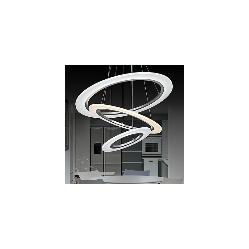 3 טבעת צורת DIY אקריליק תליון אור מנורות תקרה גופי נברשת עם