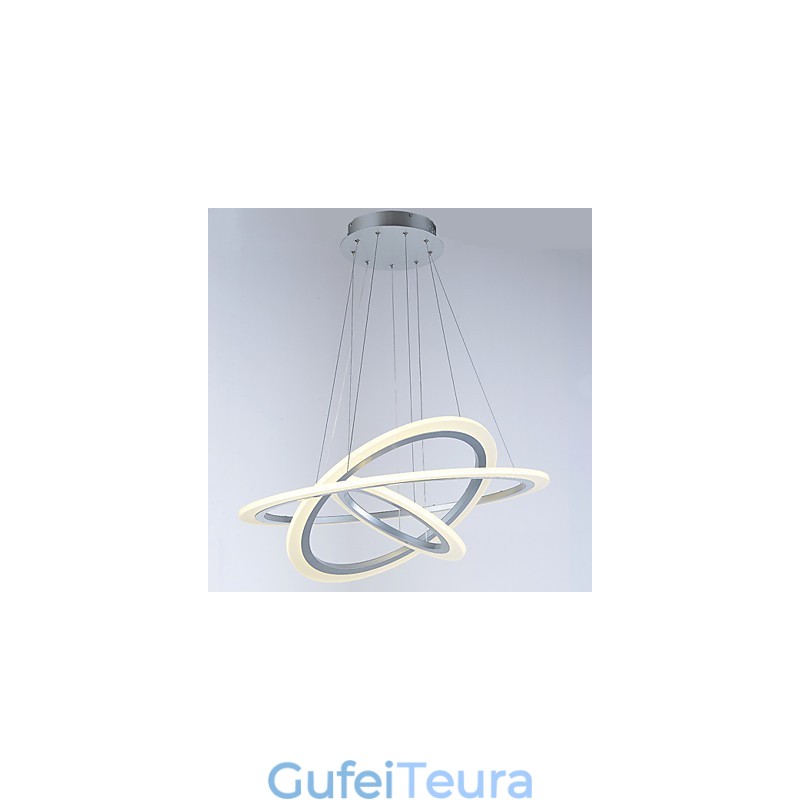 3 טבעת צורת DIY אקריליק תליון אור מנורות תקרה תאורת נברשת