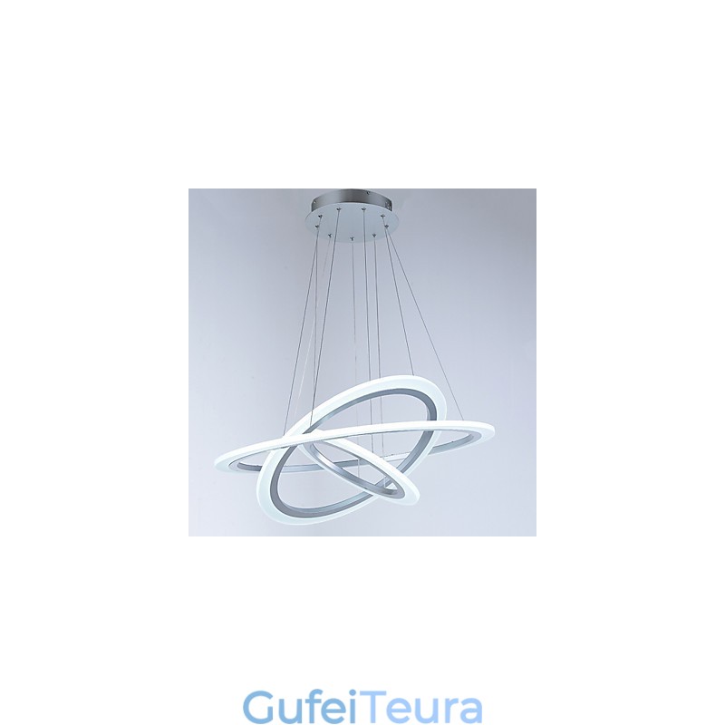 3 טבעת צורת DIY אקריליק תליון אור מנורות תקרה תאורת נברשת