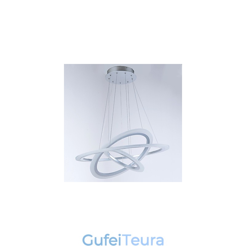 3 טבעת צורת DIY אקריליק תליון אור מנורות תקרה תאורת נברשת