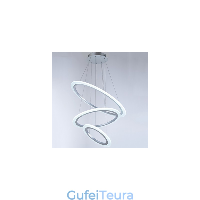 3 טבעת צורת DIY אקריליק תליון אור מנורות תקרה תאורת נברשת