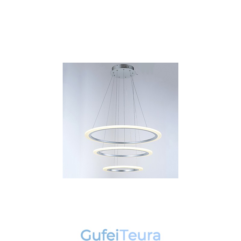 3 טבעת צורת DIY אקריליק תליון אור מנורות תקרה תאורת נברשת