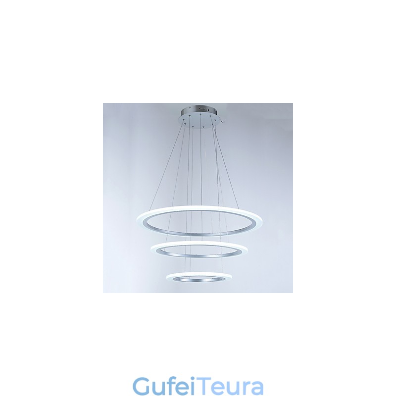 3 טבעת צורת DIY אקריליק תליון אור מנורות תקרה תאורת נברשת