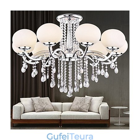 נברשת קריסטל יוקרה מודרנית מגורים 9 אורות